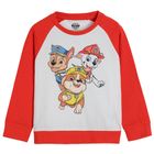 Cool Club, Pijama pentru baieti, alb-rosu, imprimeu Paw Patrol