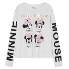Cool Club, Pijama pentru fete, alb-negru, imprimeu Minnie Mouse