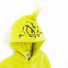 Cool Club, Pijama-salopeta cu gluga pentru baieti, verde, Grinch