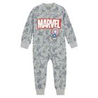 Cool Club, Pijama-salopeta pentru baieti, gri, imprimeu Marvel Super Heroes