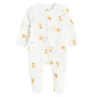 Cool Club, Pijama tip salopeta pentru baieti, alb, imprimeu Lion King, set, 2 buc.