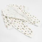Cool Club, Pijama tip salopeta pentru baieti, bumbac organic, ecru