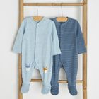 Cool Club, Pijama tip salopeta pentru bebelusi, albastru, set, 2 buc.