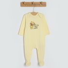 Cool Club, Pijama tip salopeta pentru fete, alb, roz, galben, imprimeu Winnie the Pooh, set, 3 buc.