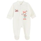 Cool Club, Pijama tip salopeta pentru fete, ecru, imprimeu Disney