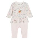 Cool Club, Pijama tip salopeta pentru fete, roz, imprimeu Winnie the Pooh