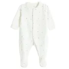 Cool Club, Pijama tip salopeta pentru fete, velur, alb