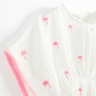 Cool Club, Poncho pentru fete, muselina, alb