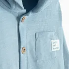 Cool Club, Pulover cu gluga pentru baieti, cu nasturi, albastru