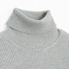 Cool Club, Pulover cu guler inalt pentru fete, din tricot striat, gri