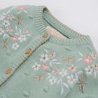 Cool Club, Pulover pentru fete, cardigan, verde, imprimeu flori