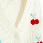 Cool Club, Pulover pentru fete, cu nasturi, alb