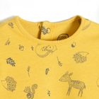 Cool Club, Rochie cu maneca lunga pentru fete, galben, imprimeu animale salbatice