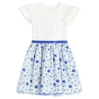 Cool Club, Rochie cu maneca scurta pentru fete, alb-albastru