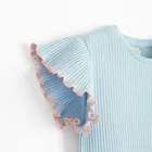 Cool Club, Rochie cu maneca scurta pentru fete, din tricot striat, albastru