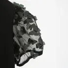 Cool Club, Rochie cu maneca scurta pentru fete, din tricot striat, negru