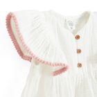 Cool Club, Rochie cu maneca scurta pentru fete, ecru