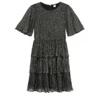 Cool Club, Rochie cu maneca scurta pentru fete, negru