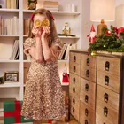 Cool Club, Rochie cu maneca scurta pentru fete, velur, auriu