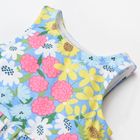 Cool Club, Rochie fara maneci pentru fete, albastru, imprimeu flori
