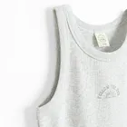 Cool Club, Rochie fara maneci pentru fete, din tricot striat, gri