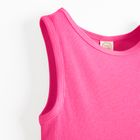 Cool Club, Rochie fara maneci pentru fete, din tricot striat, roz