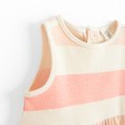 Cool Club, Rochie fara maneci pentru fete, din tricot striat, roz
