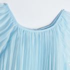 Cool Club, Rochie plisata cu maneca scurta pentru fete, albastru deschis