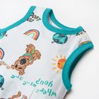 Cool Club, Salopeta Rompers pentru baieti, alb, imprimeu Scooby-Doo
