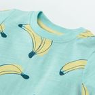 Cool Club, Salopeta Rompers pentru baieti, albastru, imprimeu banane