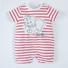 Cool Club, Salopeta rompers pentru baieti, bumbac organic, mix, imprimeu Dumbo, set, 2 buc.