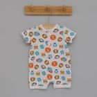 Cool Club, Salopete rompers din bumbac organic pentru bebelusi, mix de culori, imprimeu Fisher-Price, set 2 buc.