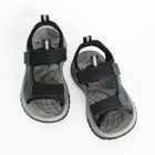 Cool Club, Sandale pentru baieti, negru, brant din piele, imprimeu NASA