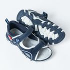 Cool Club, Sandale pentru baieti, parfumati, bleumarin, brant din piele, imprimeu Paw Patrol
