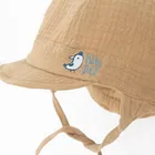 Cool Club, Sapca pentru baieti, cu snur, muselina, maro deschis