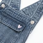 Cool Club, Sarafan de blugi pentru fete, denim, imprimeu inima