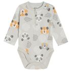 Cool Club, Set pentru baieti, Body cu maneca lunga, Salopeta, bumbac organic, mix