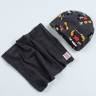 Cool Club, Set pentru baieti, Caciula, Fular circular, granit, imprimeu Mickey Mouse