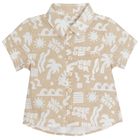 Cool Club, Set pentru baieti, Camasa cu maneca scurta, Pantaloni scurti, bej