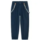 Cool Club, Set pentru baieti, Pantaloni din textil, loose, Bretele, bleumarin