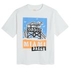 Cool Club, Set pentru baieti, Tricou, Pantaloni scurti, alb-portocaliu