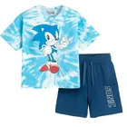 Cool Club, Set pentru baieti, Tricou, Pantaloni scurti, albastru, imprimeu Sonic the Hedgehog