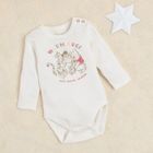 Cool Club, Set pentru bebelusi, Body cu maneca lunga, Pantaloni cu botosei, Caciula, Baveta, ecru, imprimeu Winnie the Pooh