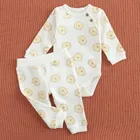 Cool Club, Set pentru bebelusi, Body cu maneca lunga, Pantaloni, din tricot striat, alb