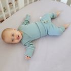 Cool Club, Set pentru bebelusi, Body cu maneca lunga, Pantaloni fara botosei, bumbac organic, turcoaz