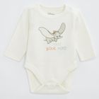 Cool Club, Set pentru bebelusi, Caciula, Esarfa, Pijama tip salopeta, Body cu maneca lunga, Bluza cu capse, Pantaloni cu botosei, ecru, imprimeu Dumbo