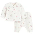 Cool Club, Set pentru fete, Bluza cu capse, Pantaloni fara botosei, muselina, alb