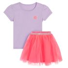 Cool Club, Set pentru fete, Bluza cu maneca scurta, Fusta pentru fete, violet-roz