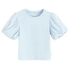 Cool Club, Set pentru fete, Bluza cu maneca scurta, Pantaloni din textil, wide, albastru