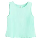 Cool Club, Set pentru fete, Bluza fara maneci, Pantaloni din textil, wide, turcoaz